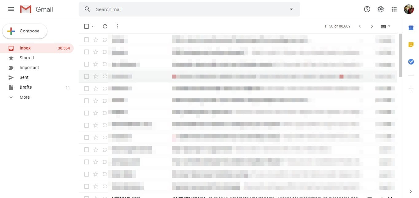 Declutterd Gmail Sidebar