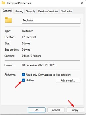 How to Hide Files  Folders   Drives in Windows 11 - 88