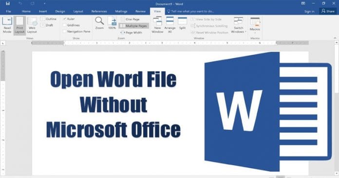 How To Open Word Document Without Microsoft Office in Windows 10