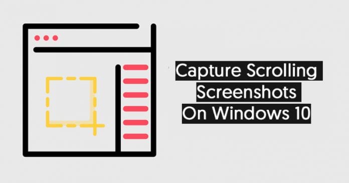 Capture Long Scrolling Screenshots on Windows 10