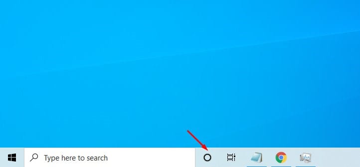 click on the Cortana icon