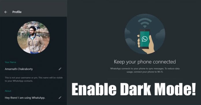 How To Enable Dark Mode in WhatsApp Web