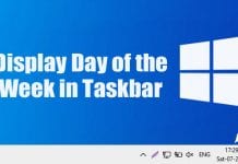 How To Display Day of the Week in Windows 10 Taskbar