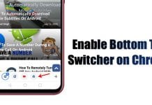 Enable Bottom Tab Switcher on Chrome For Android