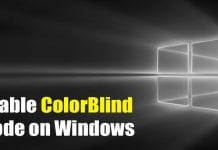 Enable ColorBlind Mode on Windows 10 Computer