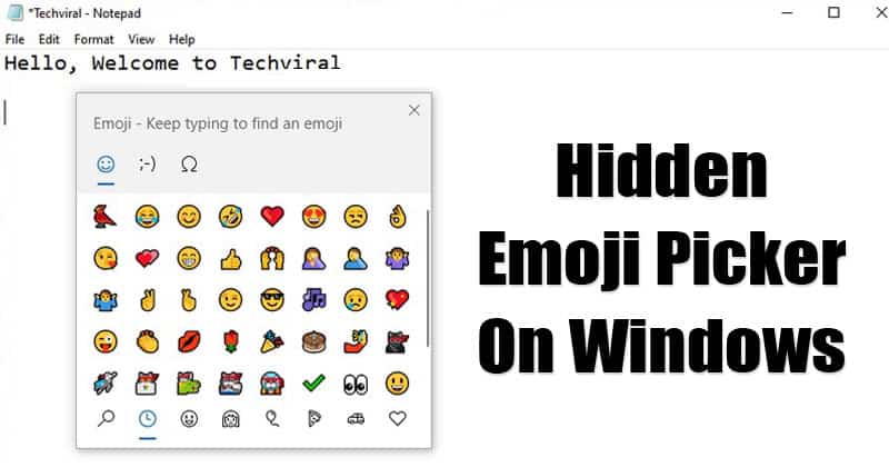 Hoe de verborgen Emoji-kiezer te openen in Windows 10