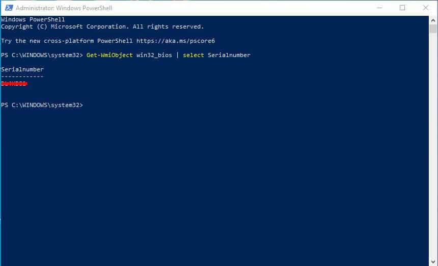 Voer de gegeven opdracht uit op Powershell (Admin)