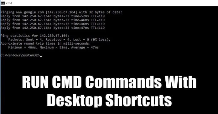 How to RUN CMD Commands With a Desktop Shortcut on Windows 10