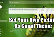Set Your Own Picture as Gmail Theme