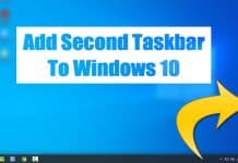 Add Second Taskbar on Windows 10 Computer