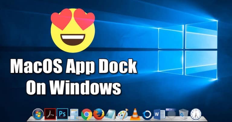 How to Get MacOS Type App Dock on Windows 10 LaptrinhX