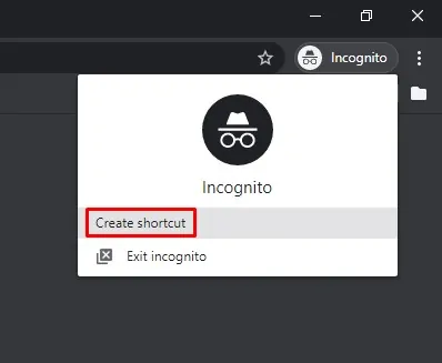 click on the 'Create Shortcut' icon