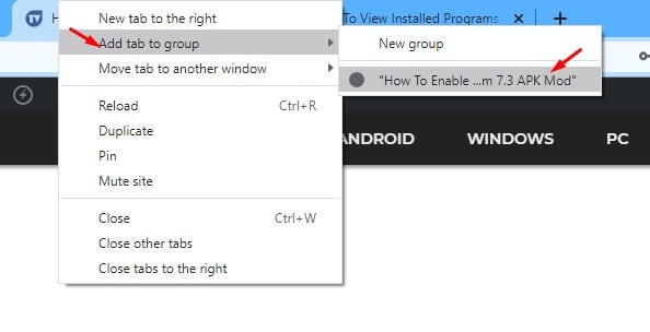 How to Use The New  Tab Group  Feature of Chrome Browser - 3