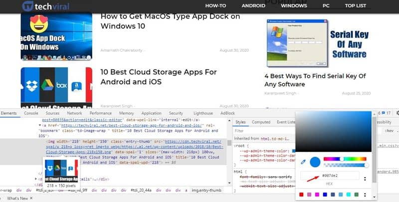 How to Use the Hidden Color Picker Tool of Chrome Browser - 47