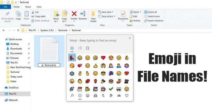 How to Use Emoji in File Names on Windows 10 PC