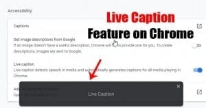 Enable 'Live Caption' Feature on Chrome Browser