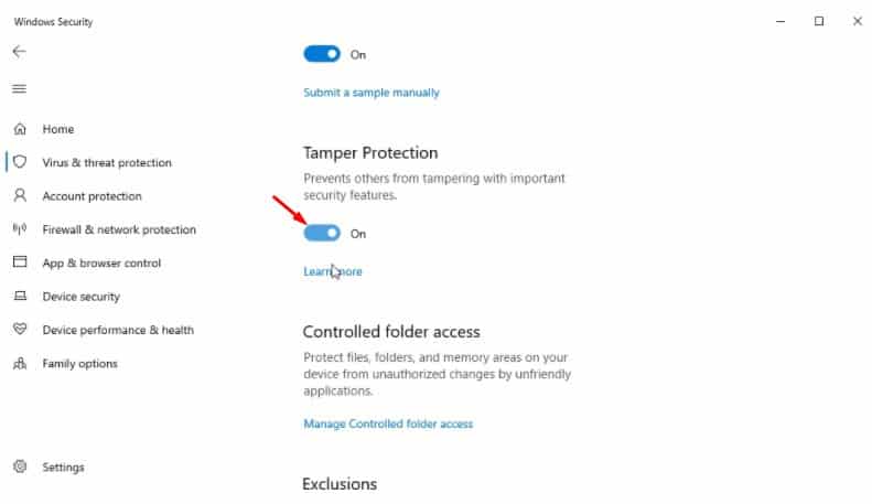 symantec disable tamper protection