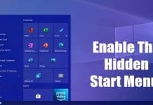 Enable The 'Hidden' Start Menu of Windows 10