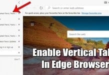 Enable Vertical Tabs in Microsoft Edge Browser