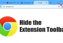 How to Disable Chrome Extension Toolbar Menu