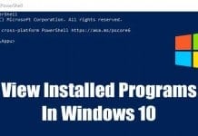 How To View Installed Programs in Windows 10 via Powershell