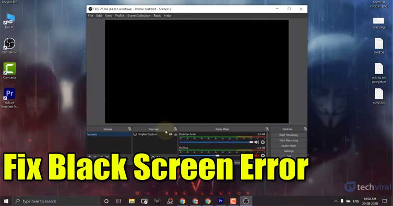 How To Fix OBS Display Capture Black Screen Error