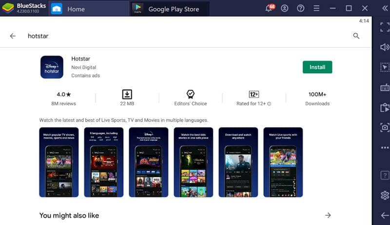 hotstar untuk pc bluestacks