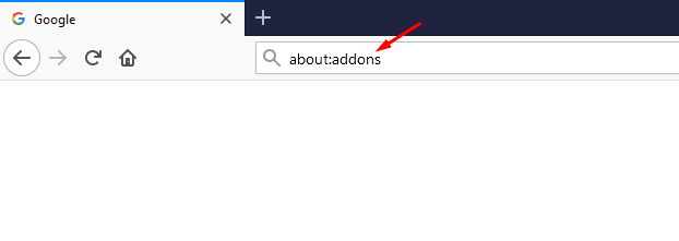 Enter 'about:addons' on the address bar