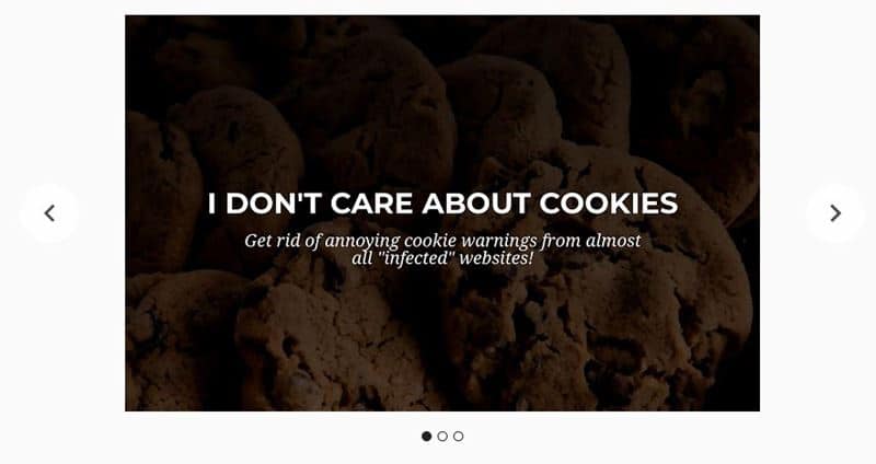 I Don't Care about Cookies extension