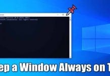 How to Keep a Window Always On Top in Windows 10