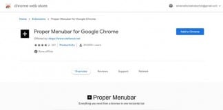 google chrome menu bar install