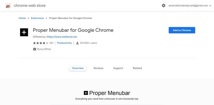 How to Add a Menu Bar in Google Chrome Browser - 2