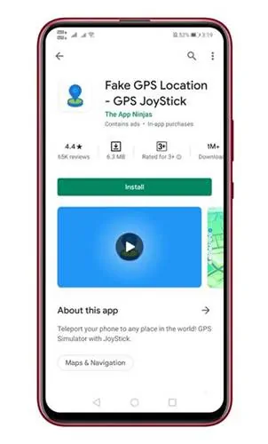 Install the Fake GPS Location - GPS JoyStick app