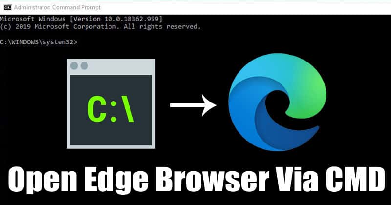 How To Open any Website on Edge Browser via CMD