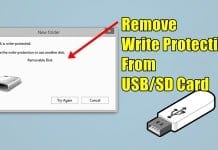 How To Remove Write Protection From USB or SD Card