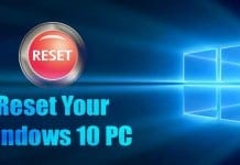 Reset Windows 10 To Default Factory Settings