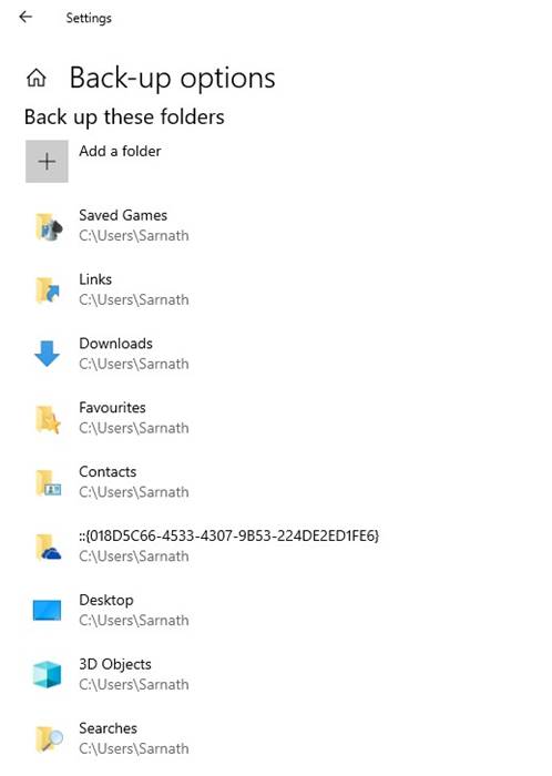 Select/remove folders