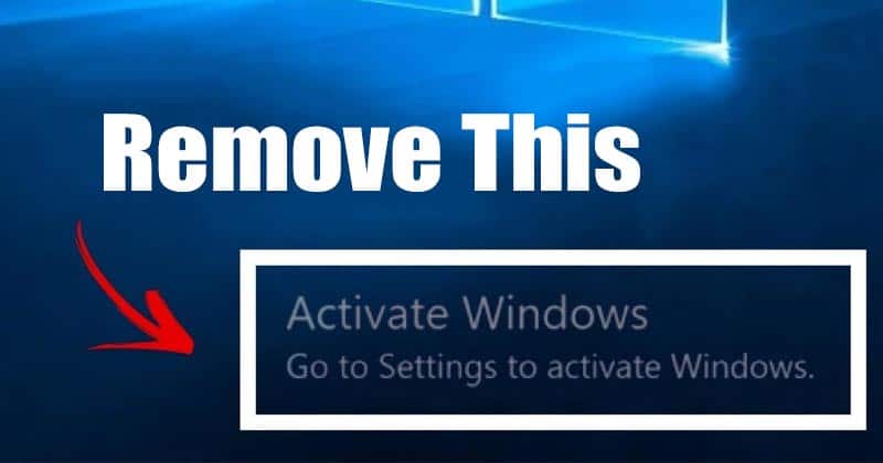 Remove Windows 10 Activation Watermark