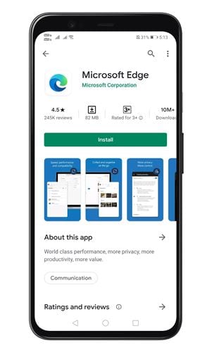 install the Microsoft Edge Browser