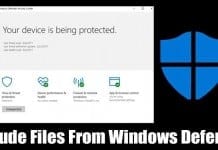 Exclude Files Folders from Windows Defender