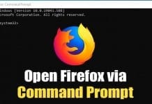 Open any Website on Firefox via CMD