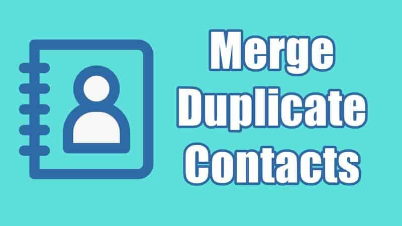 Merge or Remove Duplicate Contacts