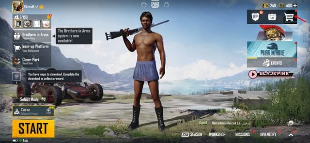 How to Buy Skins in PUBG Mobile  Weapons  Vehicles   Outfits  - 56