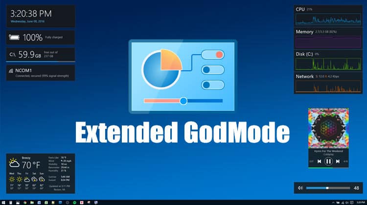 How to Get Extended GodMode in Windows 10