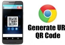 Generate QR Code for URL in Google Chrome for Android