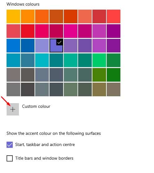 use custom colors