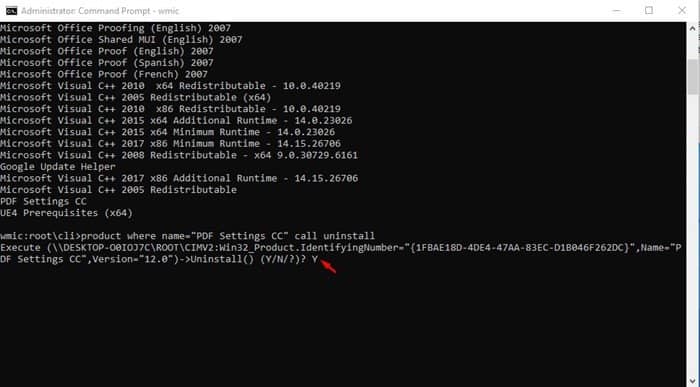 How to Uninstall a Program using CMD in Windows 10 - 66