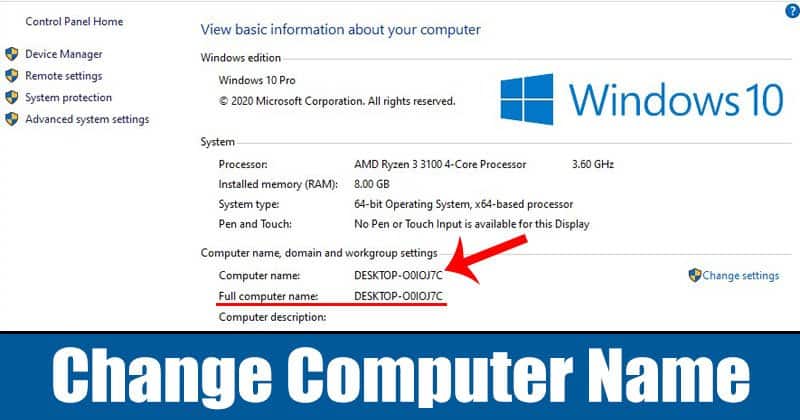 Is It Ok To Change The Computer Name In Win10 Hotsell | hirotronix.com