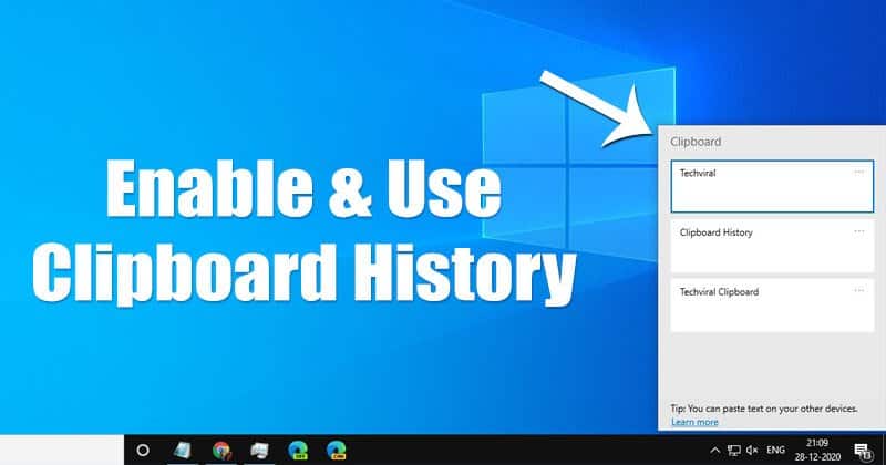 Πώς να ενεργοποιήσετε και να χρησιμοποιήσετε το κρυφό ιστορικό του προχείρου στα Windows 10