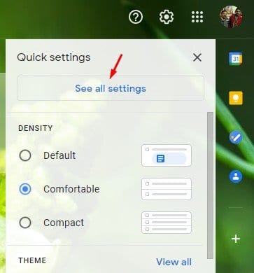 click on the 'See All Settings' button